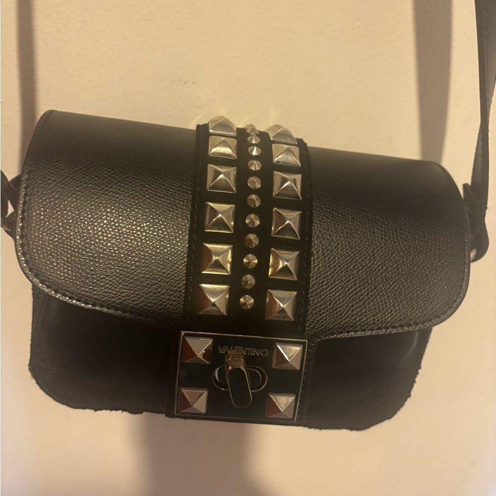 Valentino Mario MADE IN ITALY HANDBAG Yasmine Palmellato Black stud logo purse - Picture 8 of 14